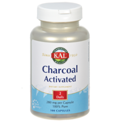 Charcoal Activated (Carbune medicinal) 280 mg  - util in imbunatatirea digestiei